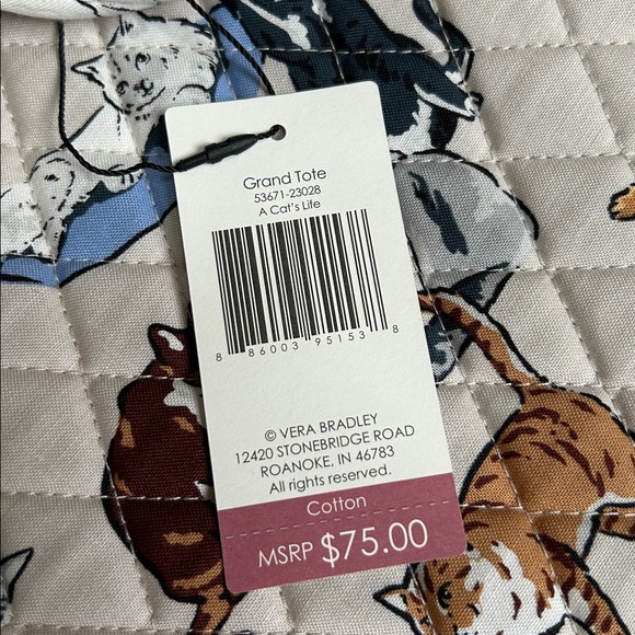 Vera Bradley Essential Grand Tote A Cat’s Life - Picture 6 of 6